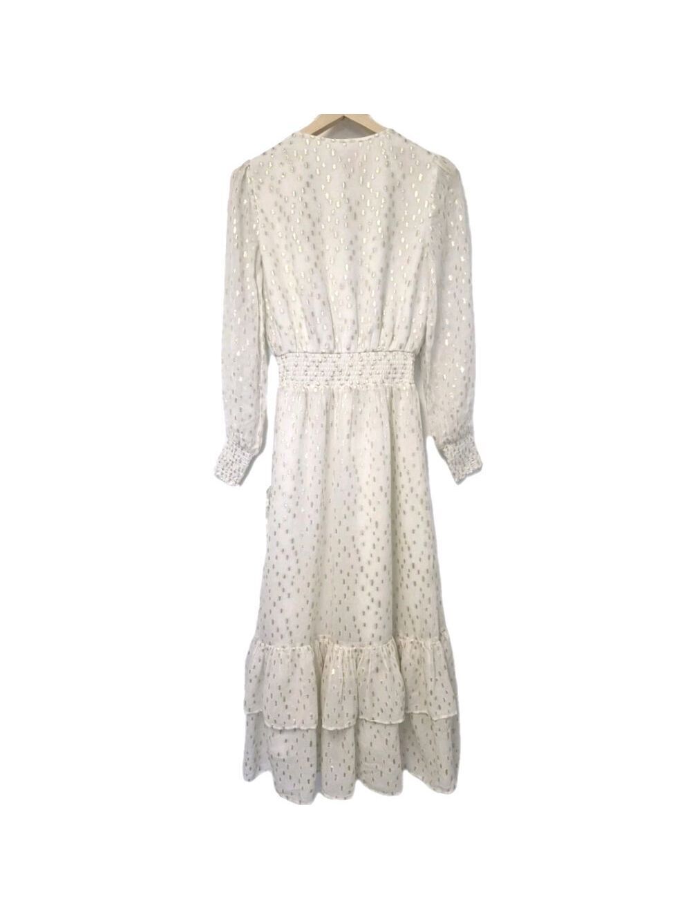 Lilly Pulitzer Womens Cristiana Midi Dress Size 6 White Gold Flowly Bridal - Picture 6 of 12